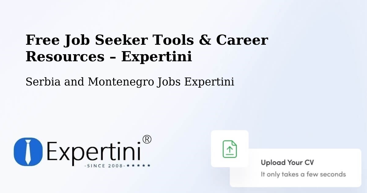 Free Job Seeker Tools & Career Resources – Maria - Maria, Serbia and Montenegro Jobs Expertini